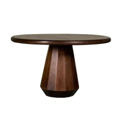 Eettafel Rijsel Walnootbruin - Ø 130 cm