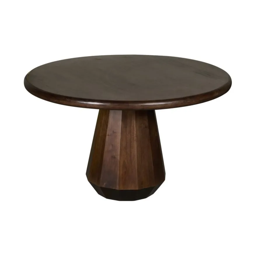 Eettafel Rijsel Walnootbruin - Ø 130 cm