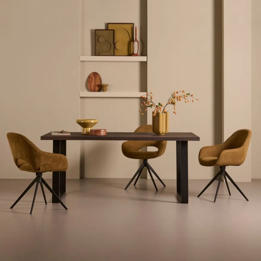 Eettafel Viborg Donkerbruin - 180x90 cm