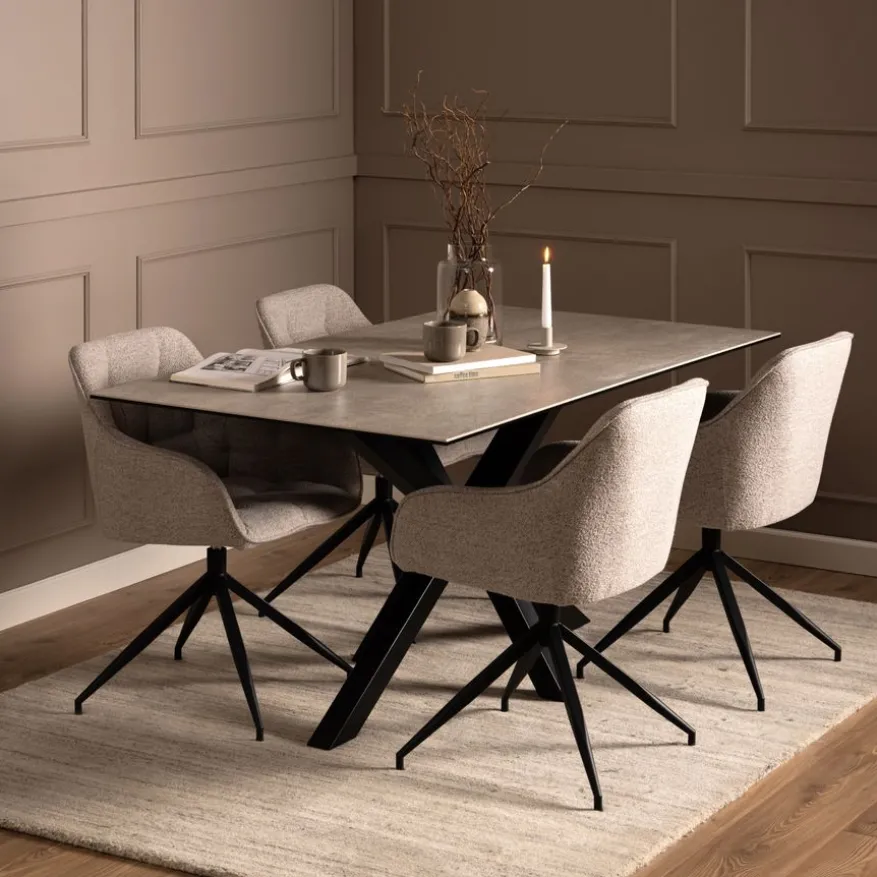 Eettafel Vikten Grijs - 200x100 cm