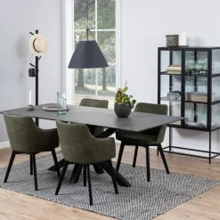 Eettafel Vikten Zwart - 200x100 cm