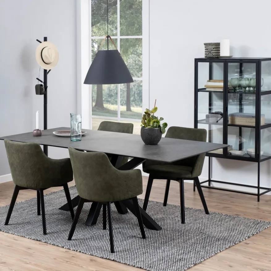 Eettafel Vikten Zwart - 200x100 cm
