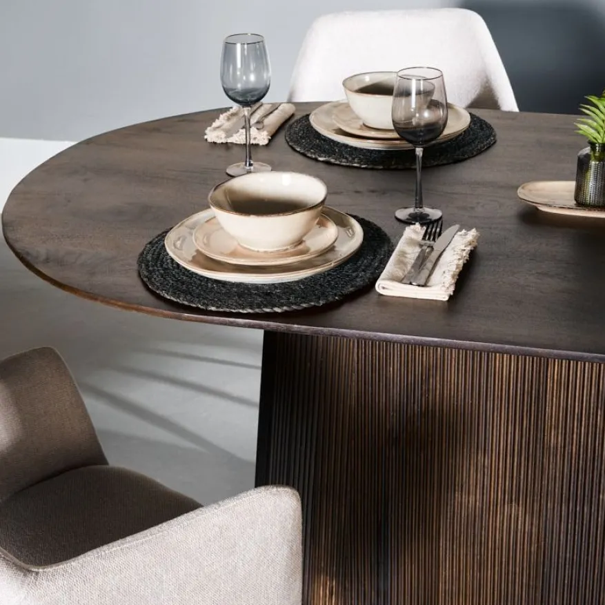 Eettafel Viktor Donkerbruin - 230x110 cm