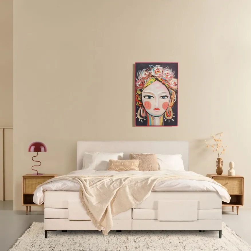 Elektrische Boxspring Barcelona Naturel - 180x200 cm