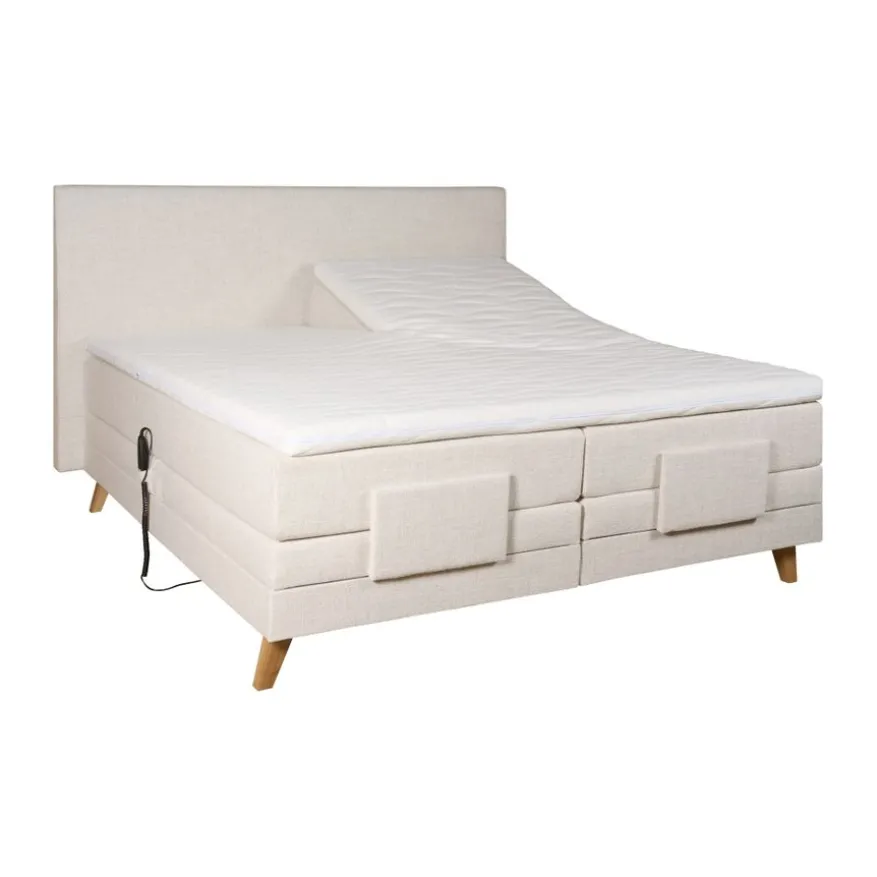Elektrische Boxspring Madrid Naturel - 180x200 cm