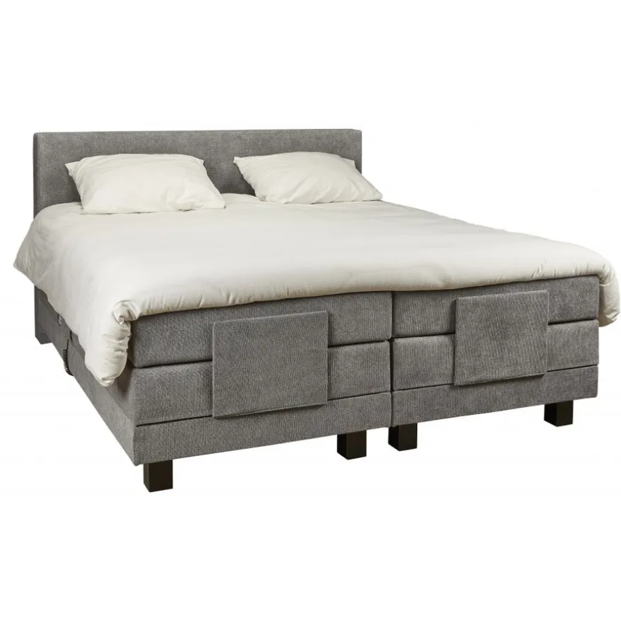 Elektrische Boxspring Sevilla Grijs - 180x200 cm