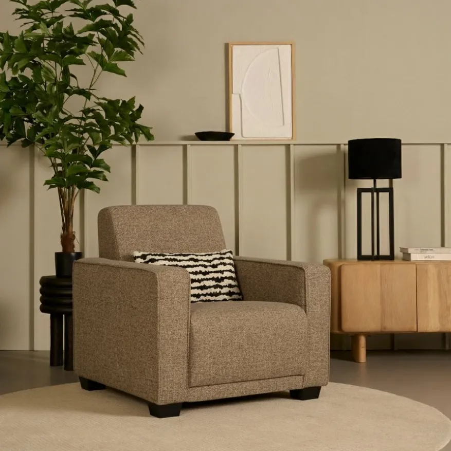 Fauteuil Pampus Ondiep Bruin