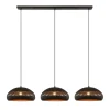 Hanglamp Cabot Zwart - 3 x E27 -  150 cm breed