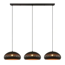 Hanglamp Cabot Zwart - 3 x E27 - 150 cm breed