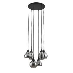 Hanglamp Oriel Zwart - 6 x E27 - Ø 45 cm