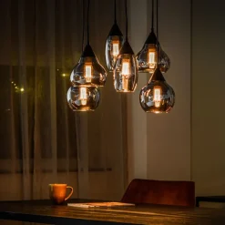 Hanglamp Oriel Zwart - 6 x E27 - Ø 45 cm