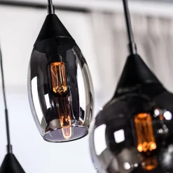 Hanglamp Oriel Zwart - 5 x E27 - 120 cm breed