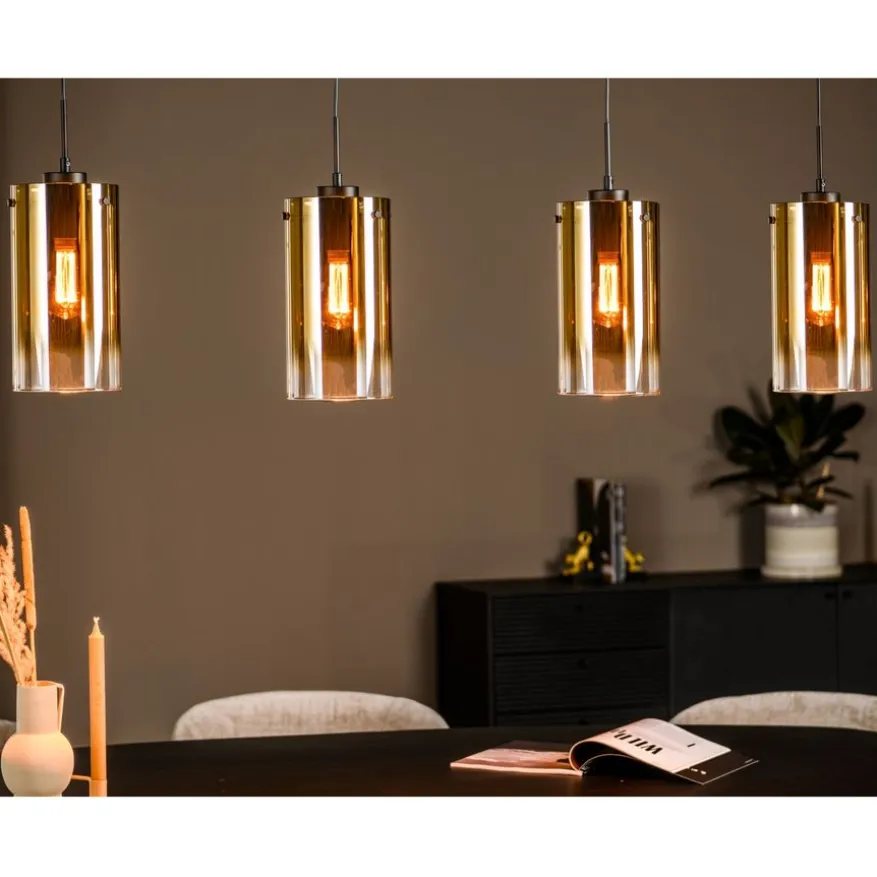 Hanglamp Yvet Goud - 4 x E27 - 120 cm breed