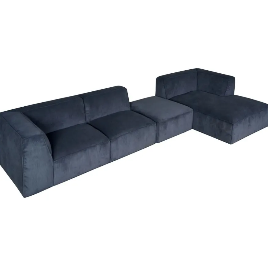 Hoekbank Dundee Rechts Blauw