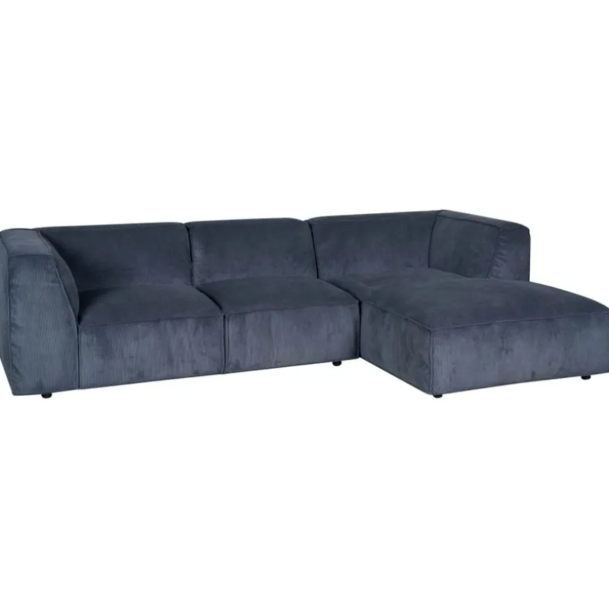 Hoekbank Dundee Rechts Blauw