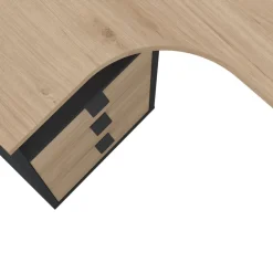 Hoekbureau Bram Eiken / Donkergrijs - 150x76x100 cm