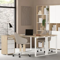 Hoekbureau Bram Eiken / Wit - 150x76x100 cm