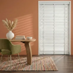 Houten Jaloezie Wit - 120x210 cm