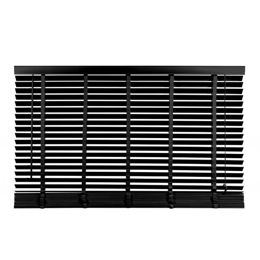 Houten Jaloezie Zwart - 220x210 cm