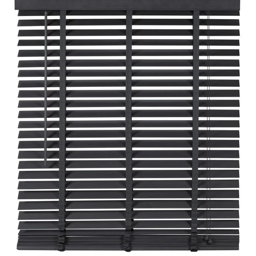 Houten Jaloezie Zwart - 100x210 cm