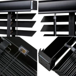 Houten Jaloezie Zwart - 100x130 cm