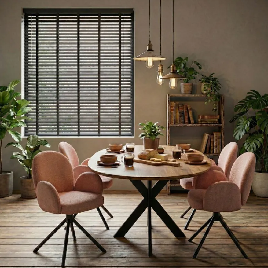 Houten Jaloezie Zwart - 180x130 cm