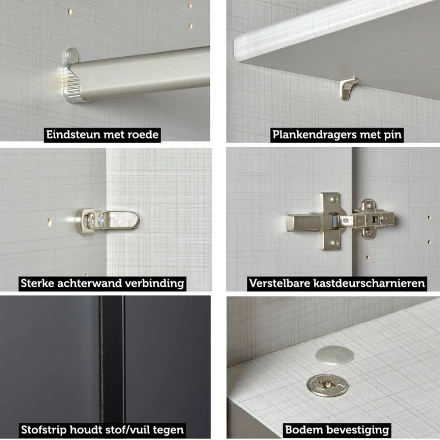 Kledingkast Aalst Taupe - 180x210x65 cm