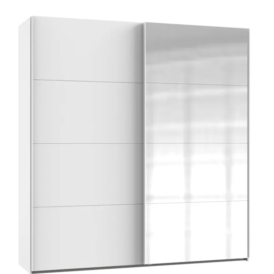 Kledingkast Aalst Wit Spiegel - 180x210x65 cm