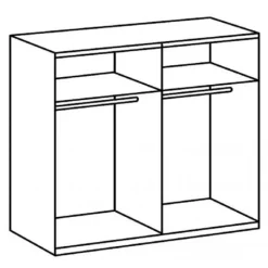 Kledingkast Aalst Wit Spiegel - 180x210x65 cm