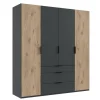 Kledingkast Almera Grafiet - 200x216x58 cm