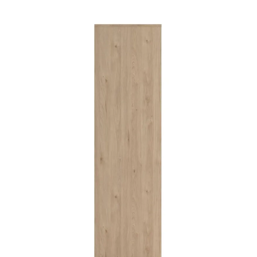 Kledingkast Atlanta Eiken / Hoogglans Wit - 149x202x58 cm