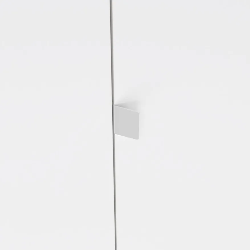 Kledingkast Atlanta Eiken / Hoogglans Wit - 149x202x58 cm