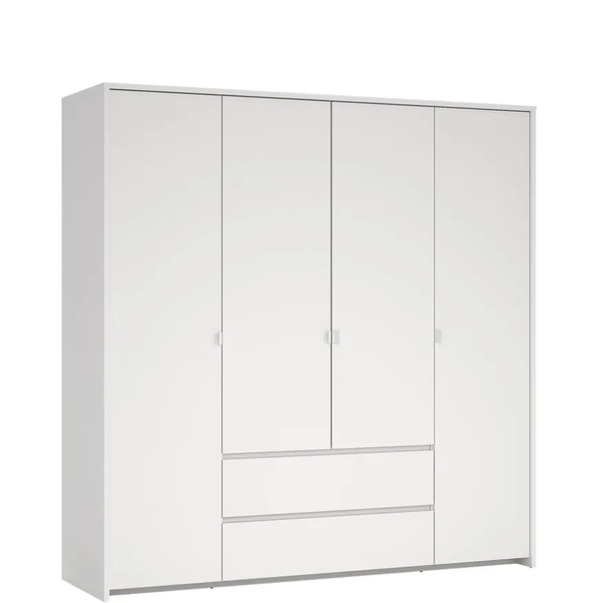 Kledingkast Atlanta Wit - 197x202x58 cm
