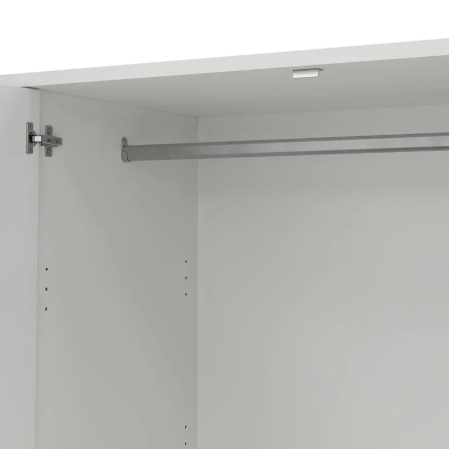 Kledingkast Atlanta Wit - 197x202x58 cm
