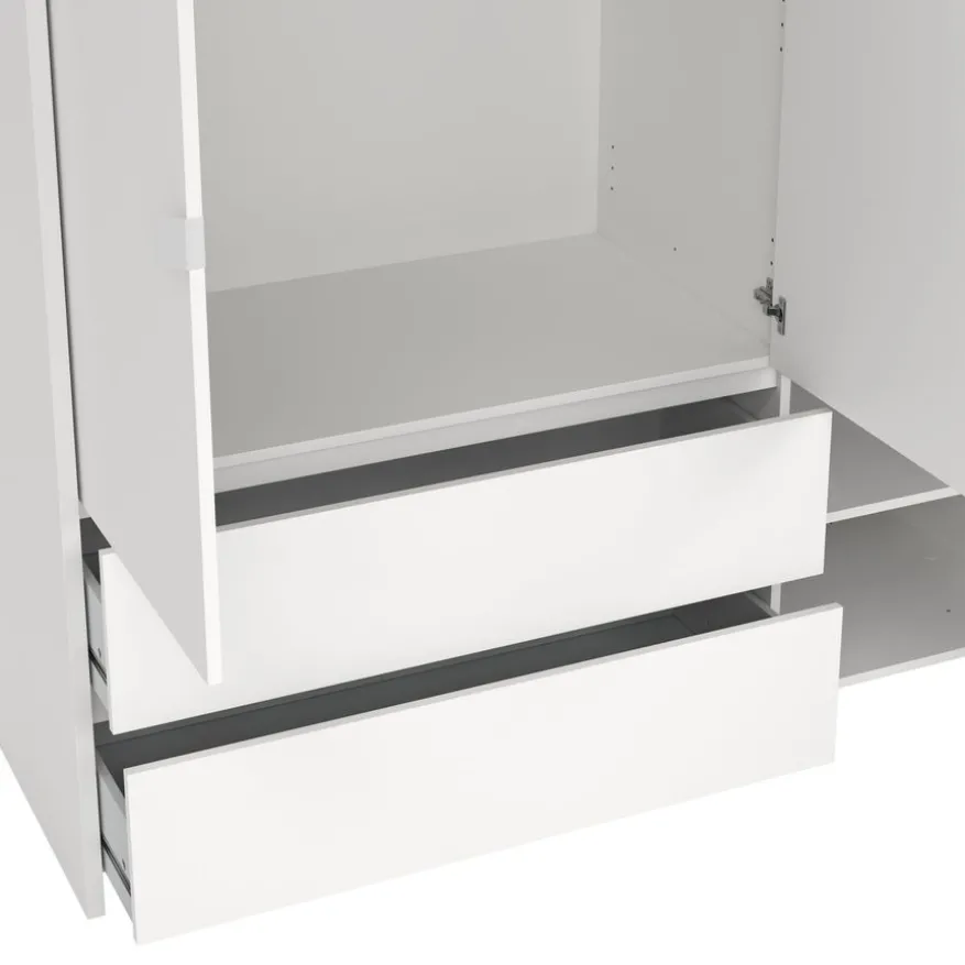 Kledingkast Atlanta Wit - 149x202x58 cm