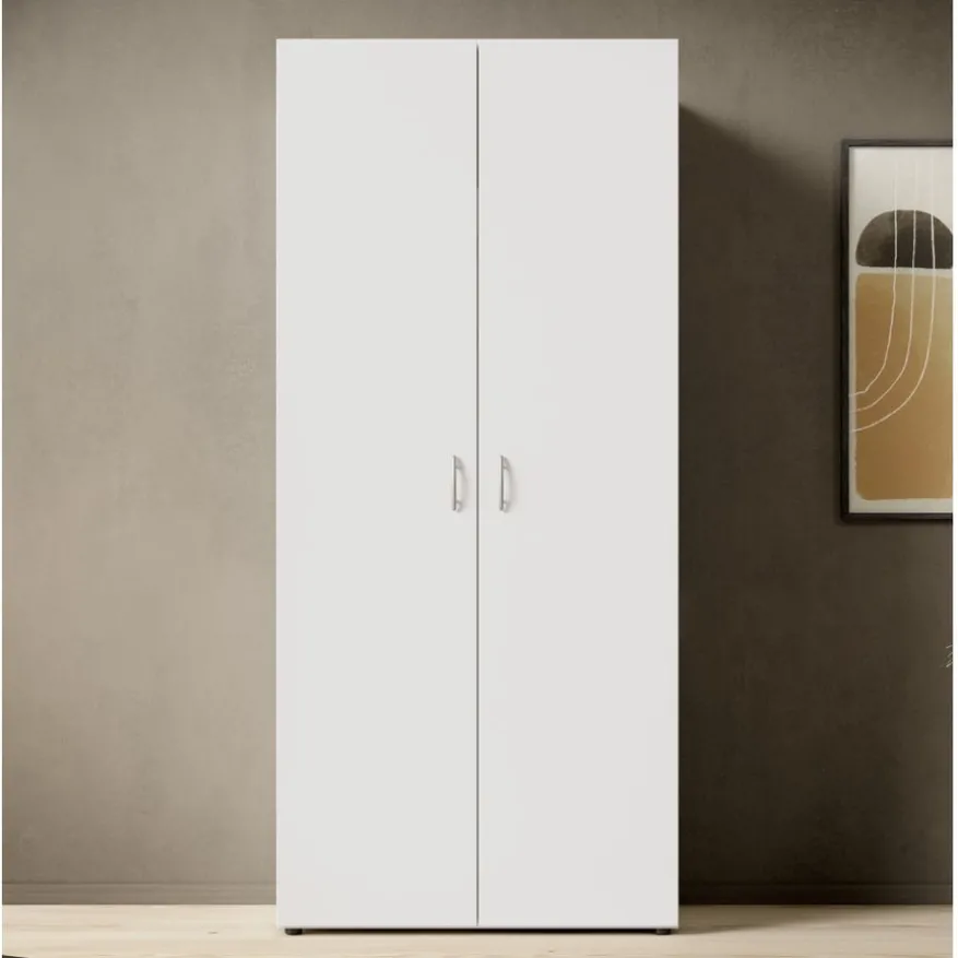 Kledingkast Baarlo Wit - 80x176x52 cm