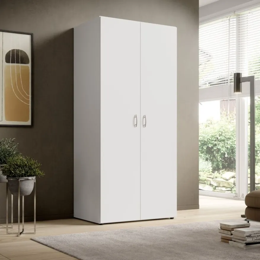 Kledingkast Baarlo Wit - 80x176x52 cm