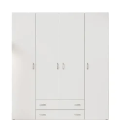 Kledingkast Baarlo Wit - 160x176x52 cm
