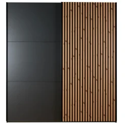 Kledingkast Bakel Donkergrijs - 200x216x65 cm