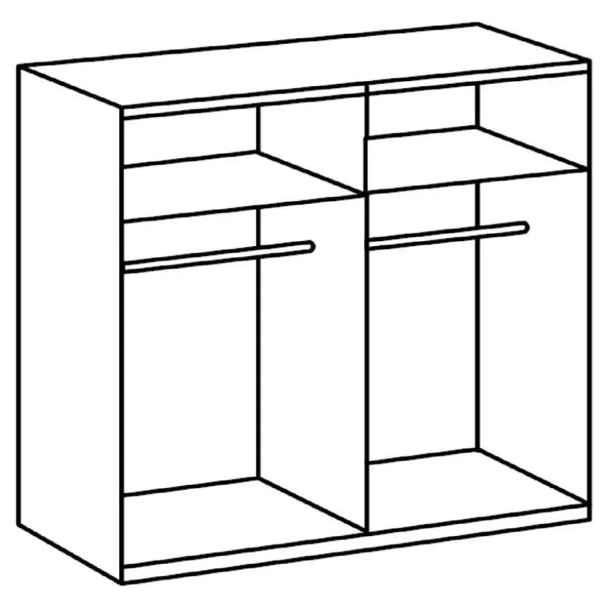 Kledingkast Bakel Donkergrijs - 200x216x65 cm