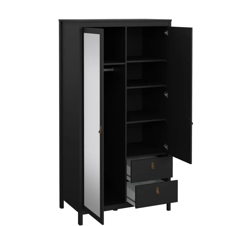 Kledingkast Dallas Zwart - 103x199x59
