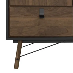 Kledingkast Denver Zwart / Walnoot - 150x200x60 cm