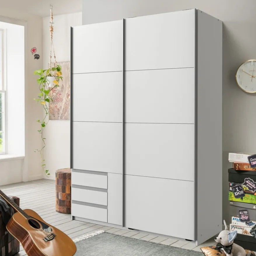 Kledingkast Elsen Wit - 135x198x64 cm