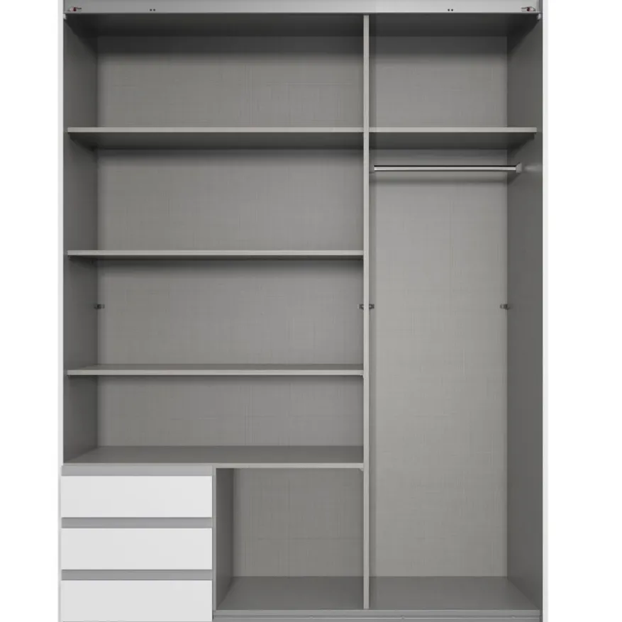 Kledingkast Elsen Wit - 135x198x64 cm