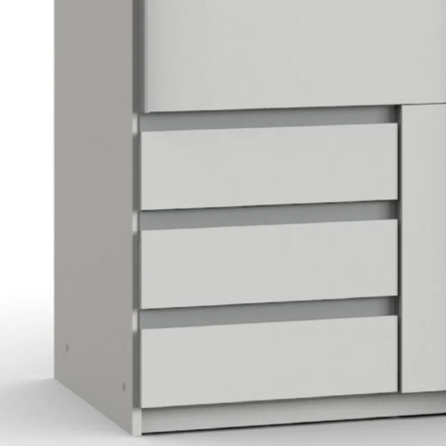 Kledingkast Elsen Wit - 135x198x64 cm