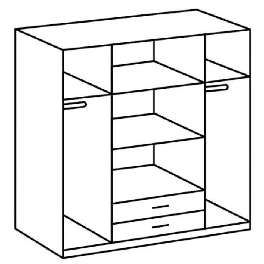 Kledingkast Gameren Donkergrijs - 180x199x58 cm