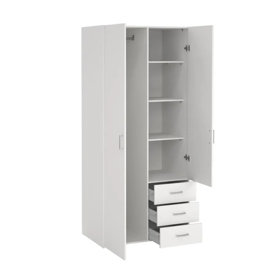 Kledingkast Harper Wit - 78x176x36 cm