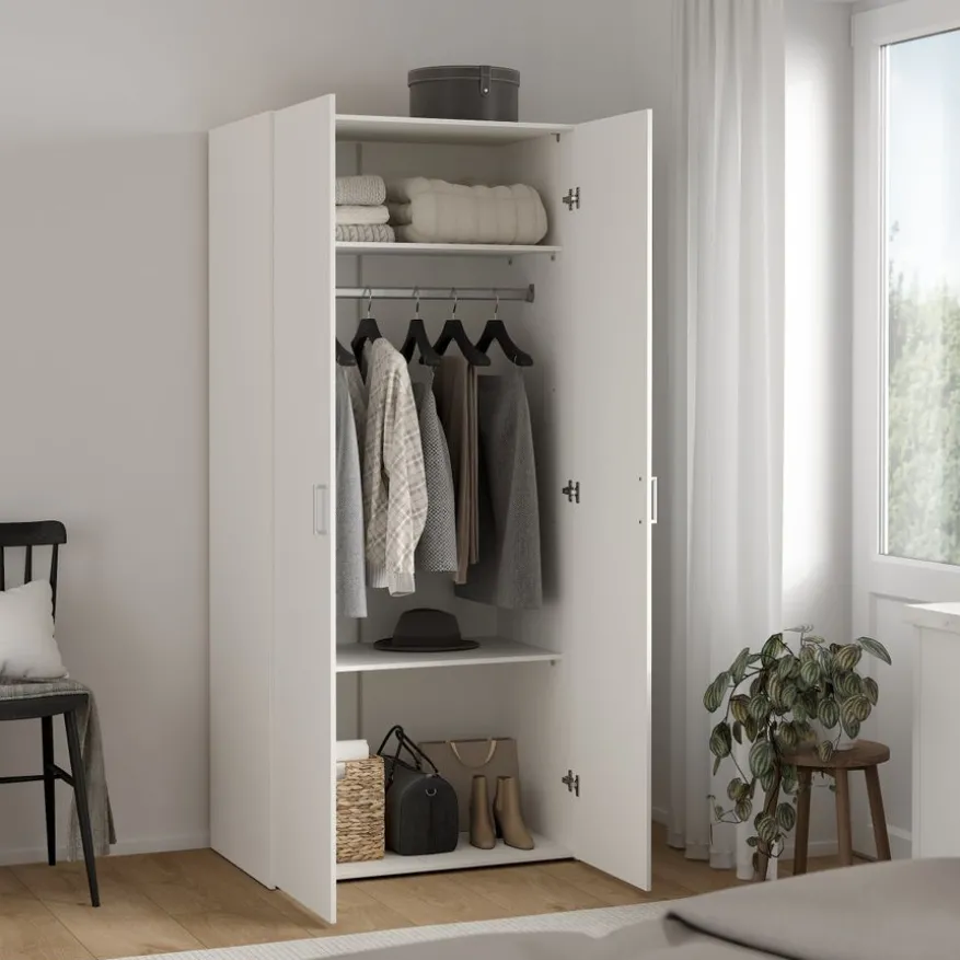 Kledingkast Harper Wit - 78x176x50 cm