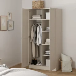 Kledingkast Indy Taupe - 99x200x62 cm