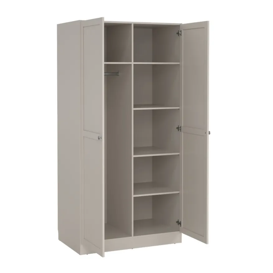 Kledingkast Indy Taupe - 99x200x62 cm